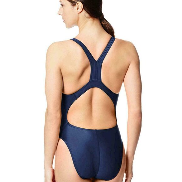 NWT Speedo Girl's Swimsuit One Piece Pro LT Super Pro Solid, Size 4, 8 (Navy) - Picture 2 of 3